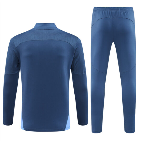 Manchester City 2024-25 Royal Blue Half Zip Long Sleeve Training Kit - Image 2