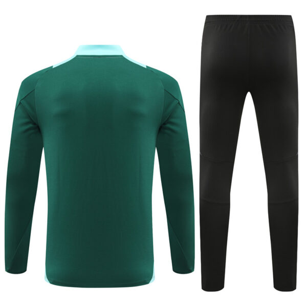 Manchester United 2024-25 Green Half Zip Long Sleeve Training Kit - Image 2