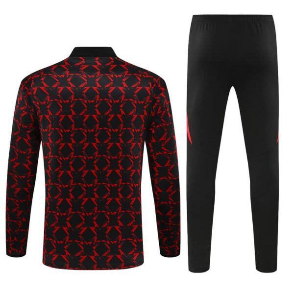 Manchester United 2024-25 Red Black (Camo Edition) Half Zip Long Sleeve Training Kit - Image 2