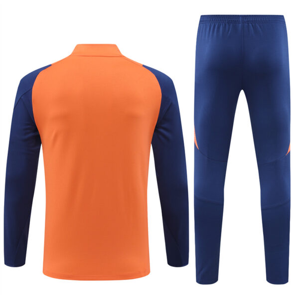 Manchester United 2024-25 Orange Half Zip Long Sleeve Training Kit - Image 2