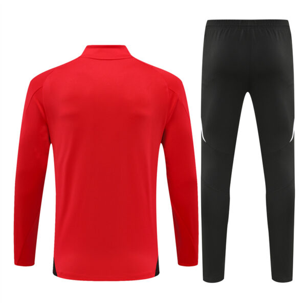 Manchester United 2024-25 Red Half Zip Long Sleeve Training Kit - Image 2