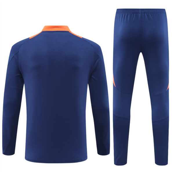 Manchester United 2024-25 Royal Blue Half Zip Long Sleeve Training Kit - Image 2