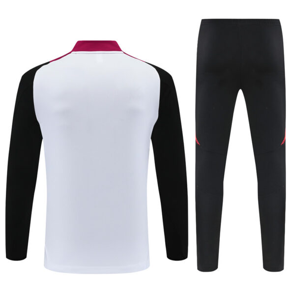 Manchester United 2024-25 White Half Zip Long Sleeve Training Kit - Image 2
