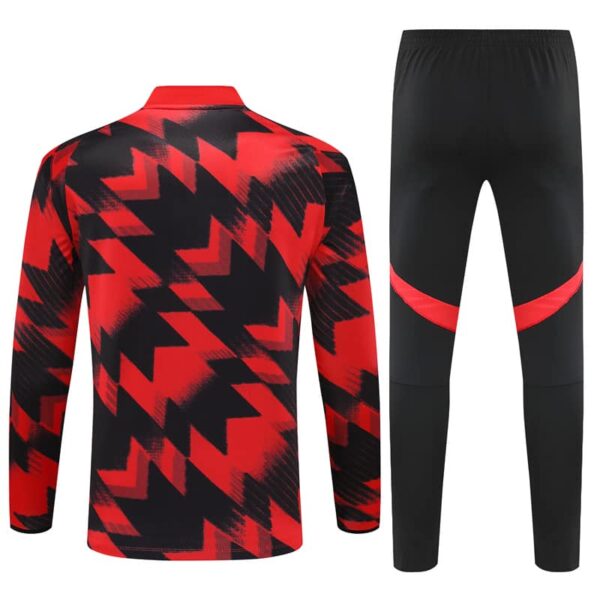 Manchester United 2025-26 Red Black (Camo Edition) Half Zip Long Sleeve Training Kit - Image 2