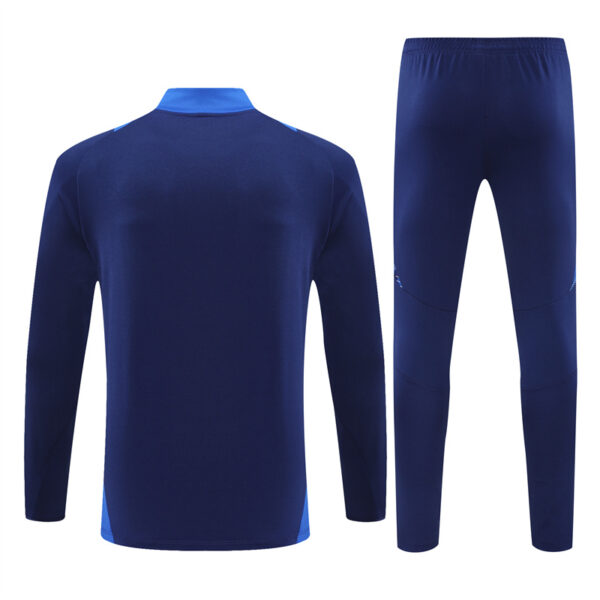 Al-Nassr 2024-25 Royal Blue Half Zip Long Sleeve Training Kit - Image 2