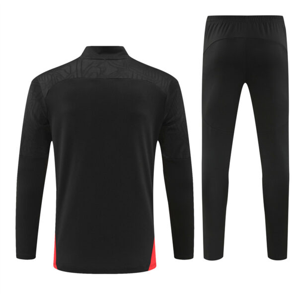AC Milan 2024-25 Black Half Zip Long Sleeve Training Kit - Image 2