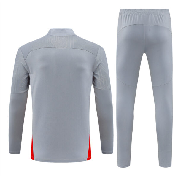 AC Milan 2024-25 Grey Half Zip Long Sleeve Training Kit - Image 2