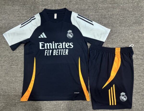 Real Madrid 2024-25 Royal Blue Short Sleeve Kids Training Kit - Image 2