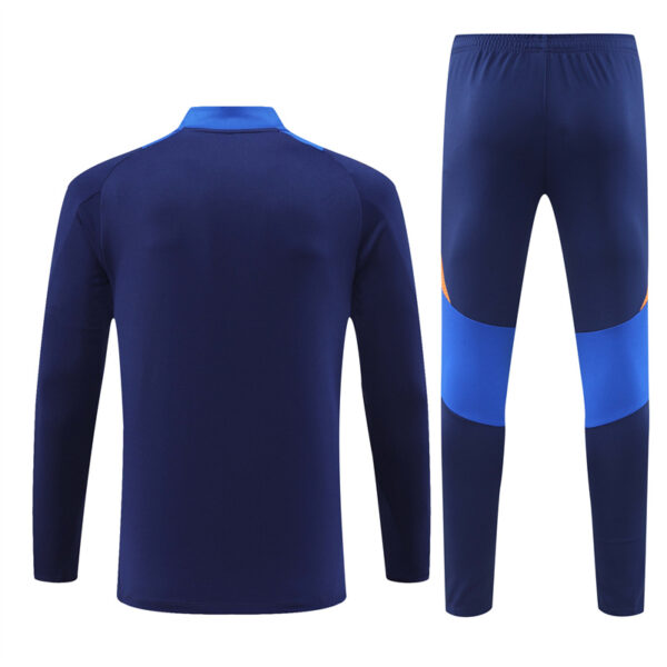 Juventus 2024-25 Royal Blue Half Zip Long Sleeve Training Kit - Image 2
