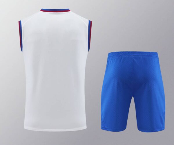 Barcelona 2024-25 White with Blue and Red Gradient Vest Training Kit - Image 2