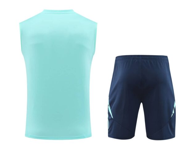 Real Madrid 2024-25 Aqua Blue Vest Training Kit - Image 2