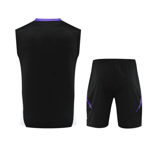 Real Madrid 2024-25 Black Purple Vest Training Kit - Image 2