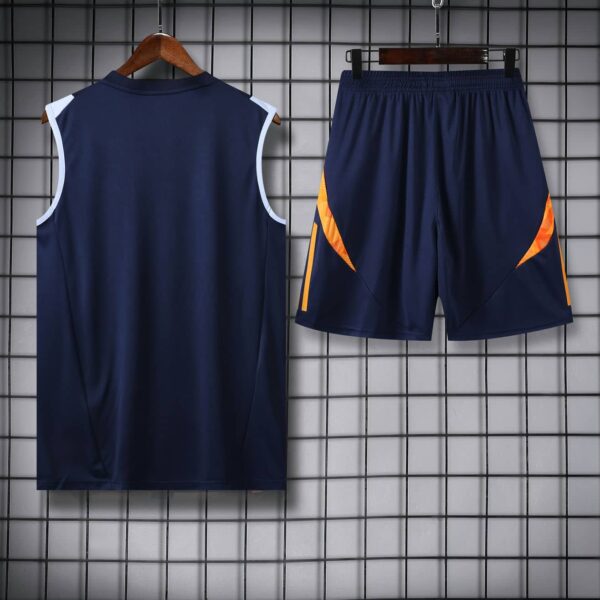 Real Madrid 2024-25 Navy Orange Vest Training Kit - Image 2