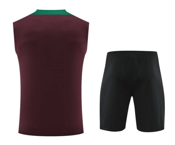 PSG 2024-25 Burgundy Green Vest Training Kit - Image 2
