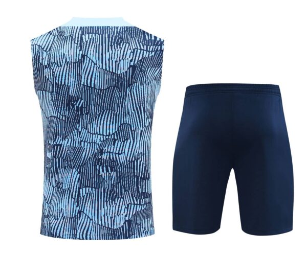 PSG 2024-25 Light Blue Navy (Pattern Edition) Vest Training Kit - Image 2