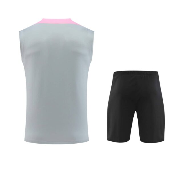 PSG Jordan 2024-25 Light Grey Pink Vest Training Kit - Image 2