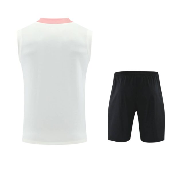 PSG Jordan 2025-26 White Black Pink Vest Training Kit - Image 2