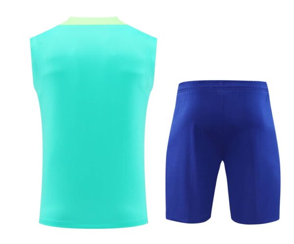 Brazil 2024-25 Cyan and Blue Vest Training Kit - Image 2