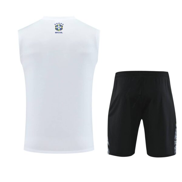 Brazil 2025-26 White Jesus Graphic Vest Training Kit - Image 2