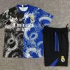 Real Madrid 2025-26 Black Blue Dragon Short Sleeve Kids Training Kit - Image 2