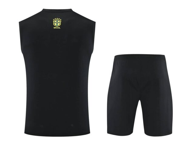 Brazil 2025-26 Yellow Jesus Graphic Vest Training Kit - Image 2