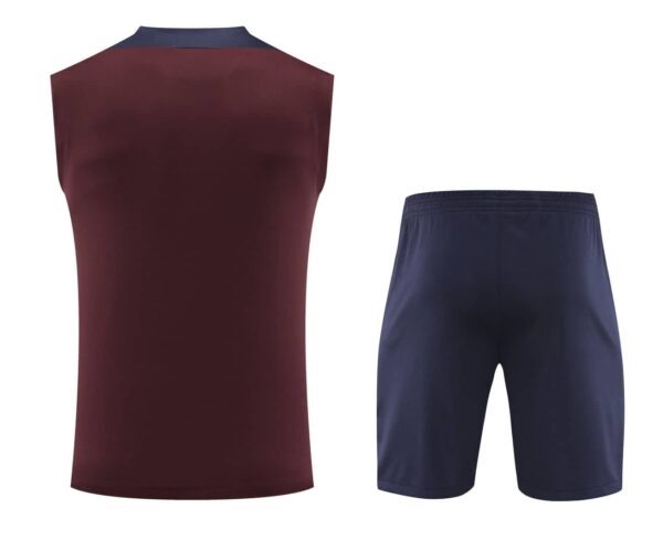 England 2024-25 Maroon Navy Vest Training Kit - Image 2