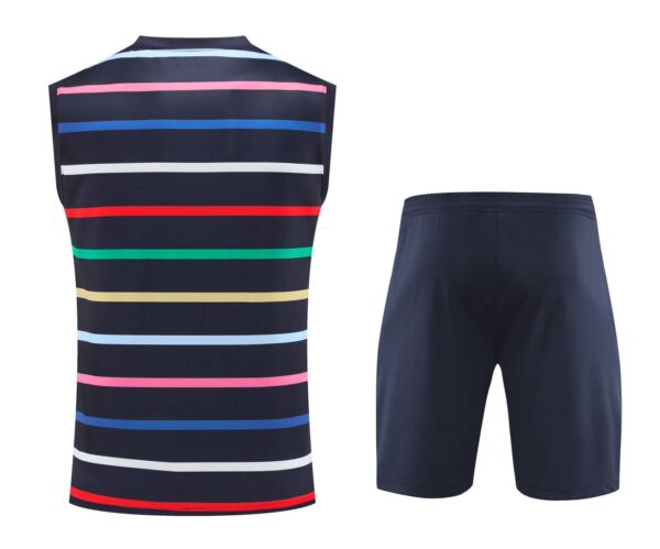 France 2025-26 Black with Multi-Color Stripes Vest Training Kit - Image 2