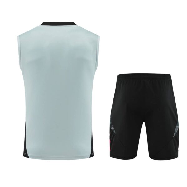 Juventus 2024-25 Light Blue Black Vest Training Kit - Image 2