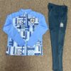 Marseille 2024-25 Light Blue (Camo Edition) Half Zip Long Sleeve Kids Training Kit - Image 2