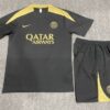 PSG 2024-25 Black Gold Short Sleeve Kids Training Kit - Image 2