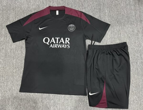 PSG 2024-25 Black Short Sleeve Kids Training Kit - Image 2