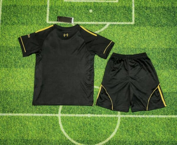 Liverpool 2025-26 Black & Gold Special Edition Kids Kit - Image 2