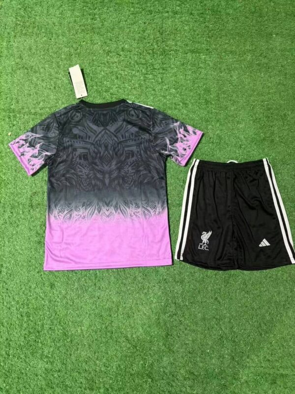 Liverpool 2025-26 Black & Pink Special Edition Kids Kit - Image 2