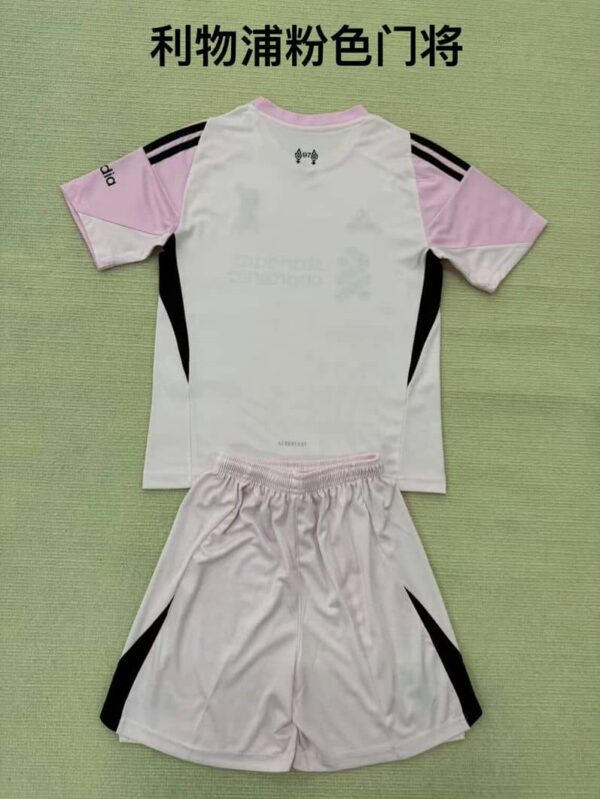 Liverpool 2025-26 Pink Goalkeeper Kids Kit - Image 2