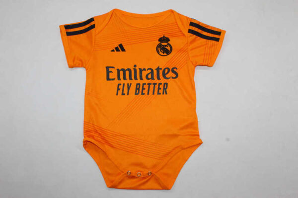 Real Madrid 2024-25 Orange Away Baby Jersey - Image 2
