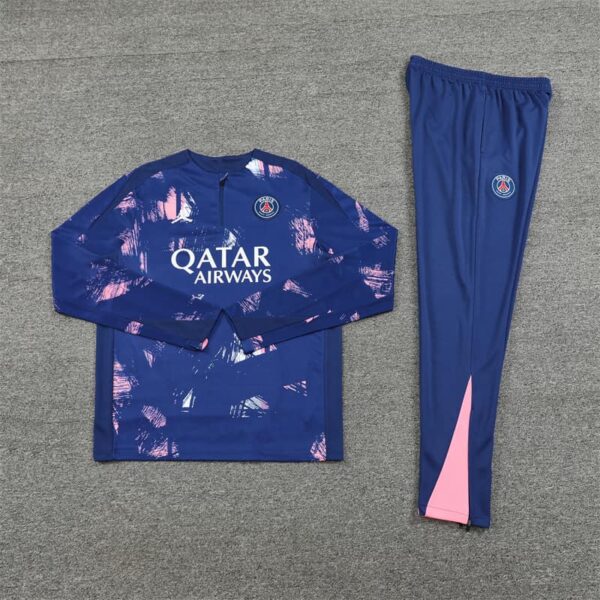 PSG Jordan 2024-25 Royal Blue (Camo Edition) Half Zip Long Sleeve Training Kit - Image 3