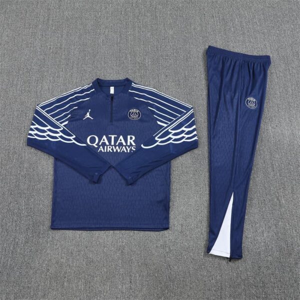 PSG Jordan 2025-26 Royal Blue (UCL Edition) Half Zip Long Sleeve Training Kit - Image 3