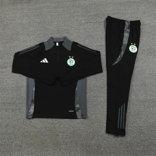 Algeria 2024-25 Black Half Zip Long Sleeve Training Kit - Image 3