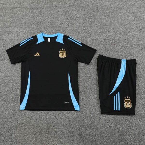 Argentina 2024-25 Black Short Sleeve Training Kit - Image 3
