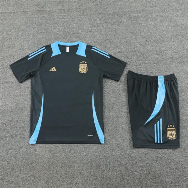 Argentina 2024-25 Dark Grey Short Sleeve Training Kit - Image 3