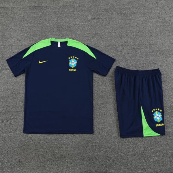 Brazil 2024-25 Royal Blue Short Sleeve Training Kit - Image 3