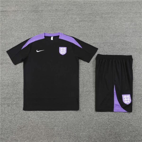 England 2024-25 Black Short Sleeve Training Kit - Image 3