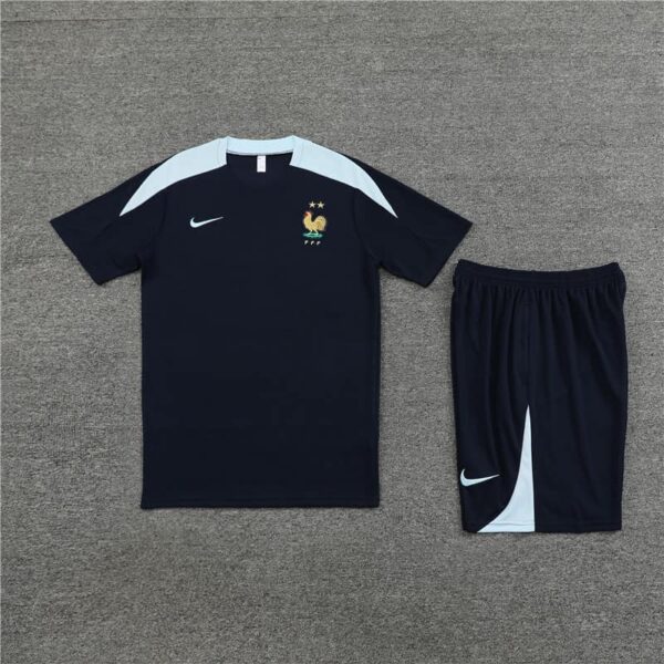 France 2024-25 Royal Blue Short Sleeve Training Kit - Image 3