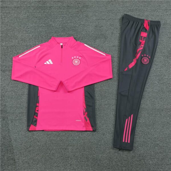 Germany 2024-25 Pink Half Zip Long Sleeve Training Kit - Image 3