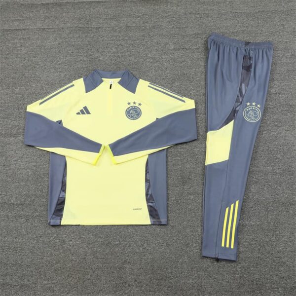 Ajax 2024-25 Light Yellow Half Zip Long Sleeve Training Kit - Image 3