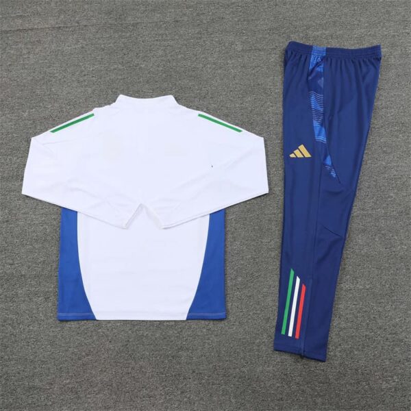 Italy 2024-25 White Half Zip Long Sleeve Training Kit - Image 3