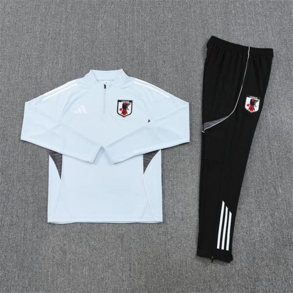 Japan 2025-26 Light Grey Half Zip Long Sleeve Training Kit - Image 3