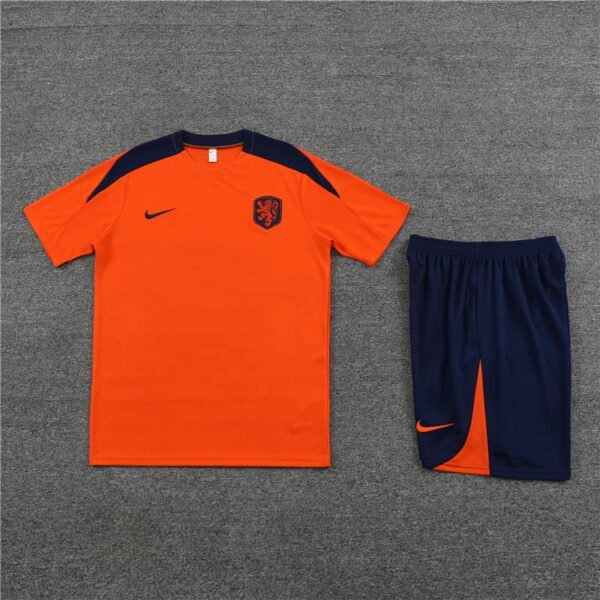 Netherlands 2024-25 Orange Short Sleeve Training Kit - Image 3