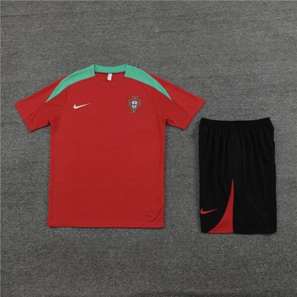 Portugal 2024-25 Red Short Sleeve Training Kit - Image 3
