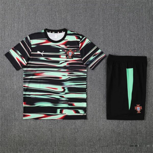 Portugal 2025-26 Green Black (Camo Edition) Short Sleeve Training Kit - Image 3